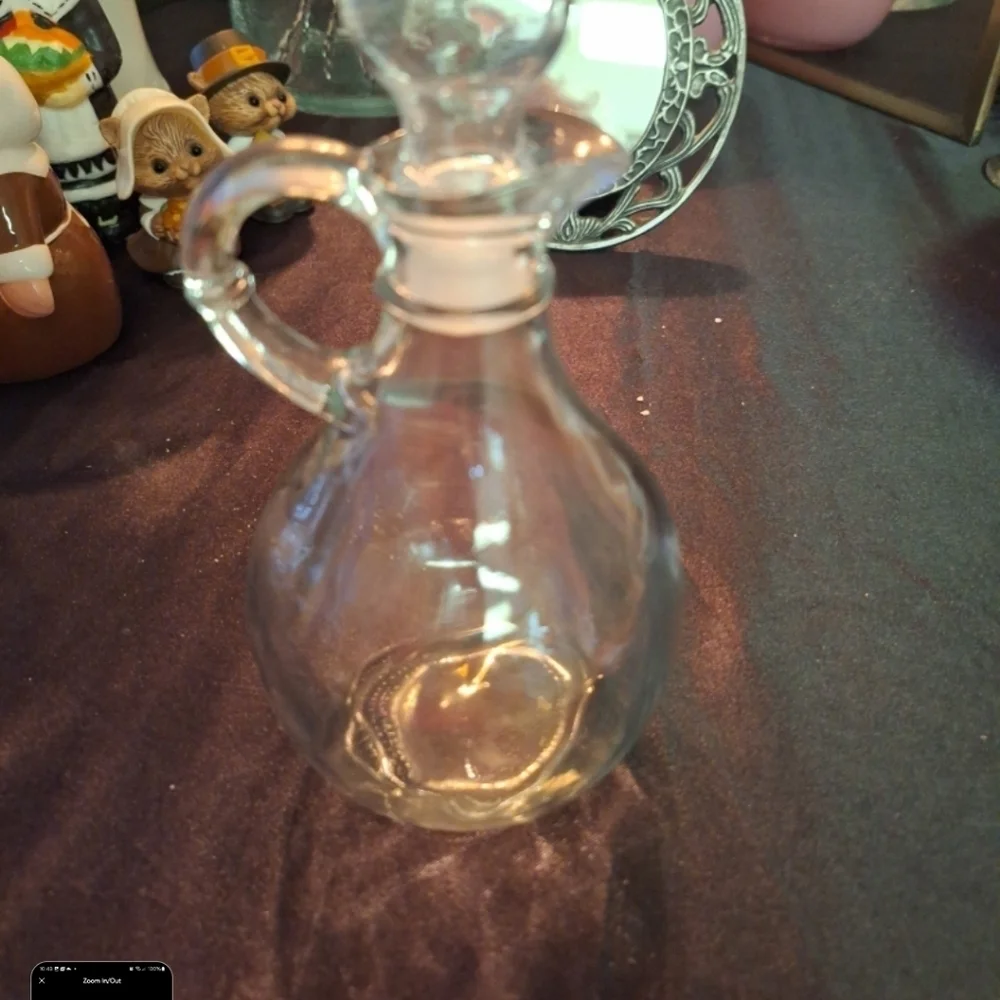 Small Glass Cruet with Stopper